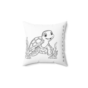 Say Grace® Color Me Sea Turtle Square Pillow