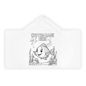 Say Grace® Youth Hooded Towel- Fish