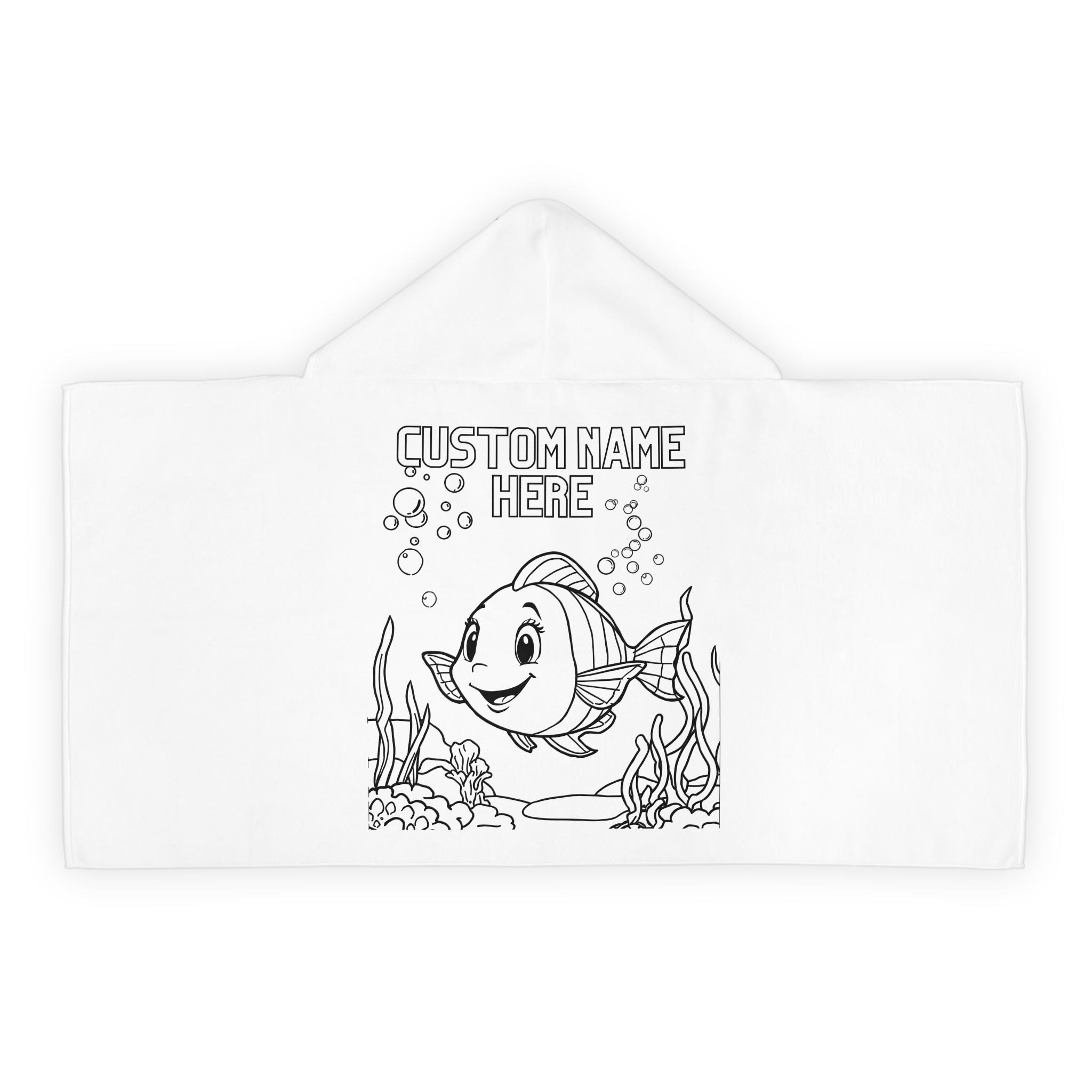Say Grace® Youth Hooded Towel- Fish