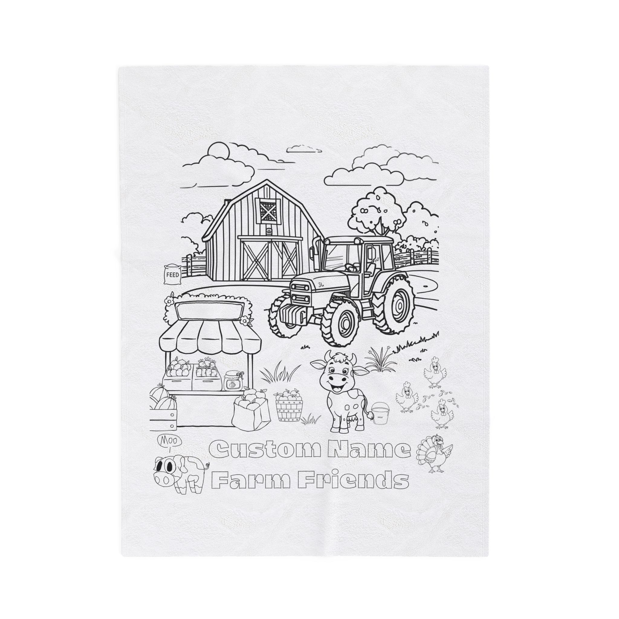 Say Grace® Color Me Farm Blanket