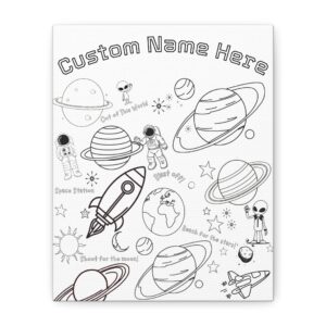 Say Grace® Space Themed Personalized Canvas